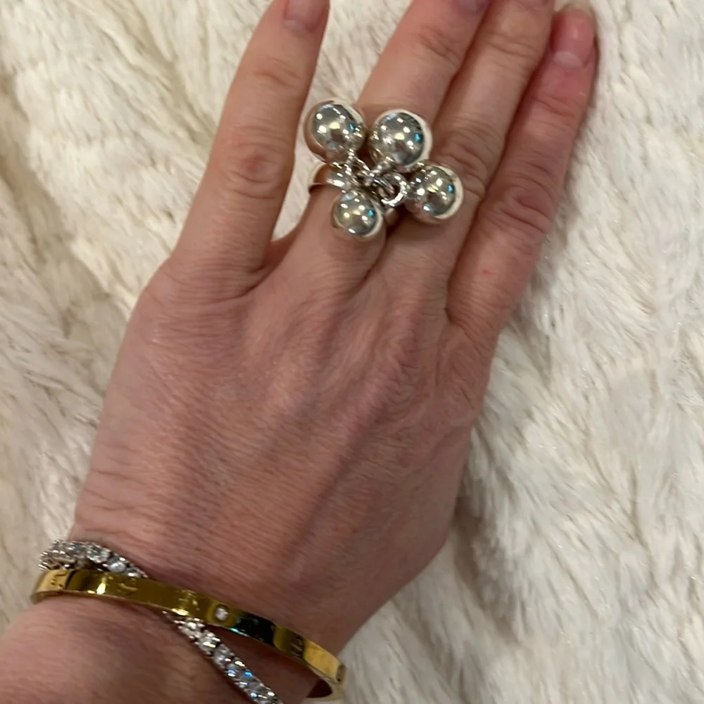 Sterling Silver Fidget Ring size 5 stamped 925 - Picture 1 of 4